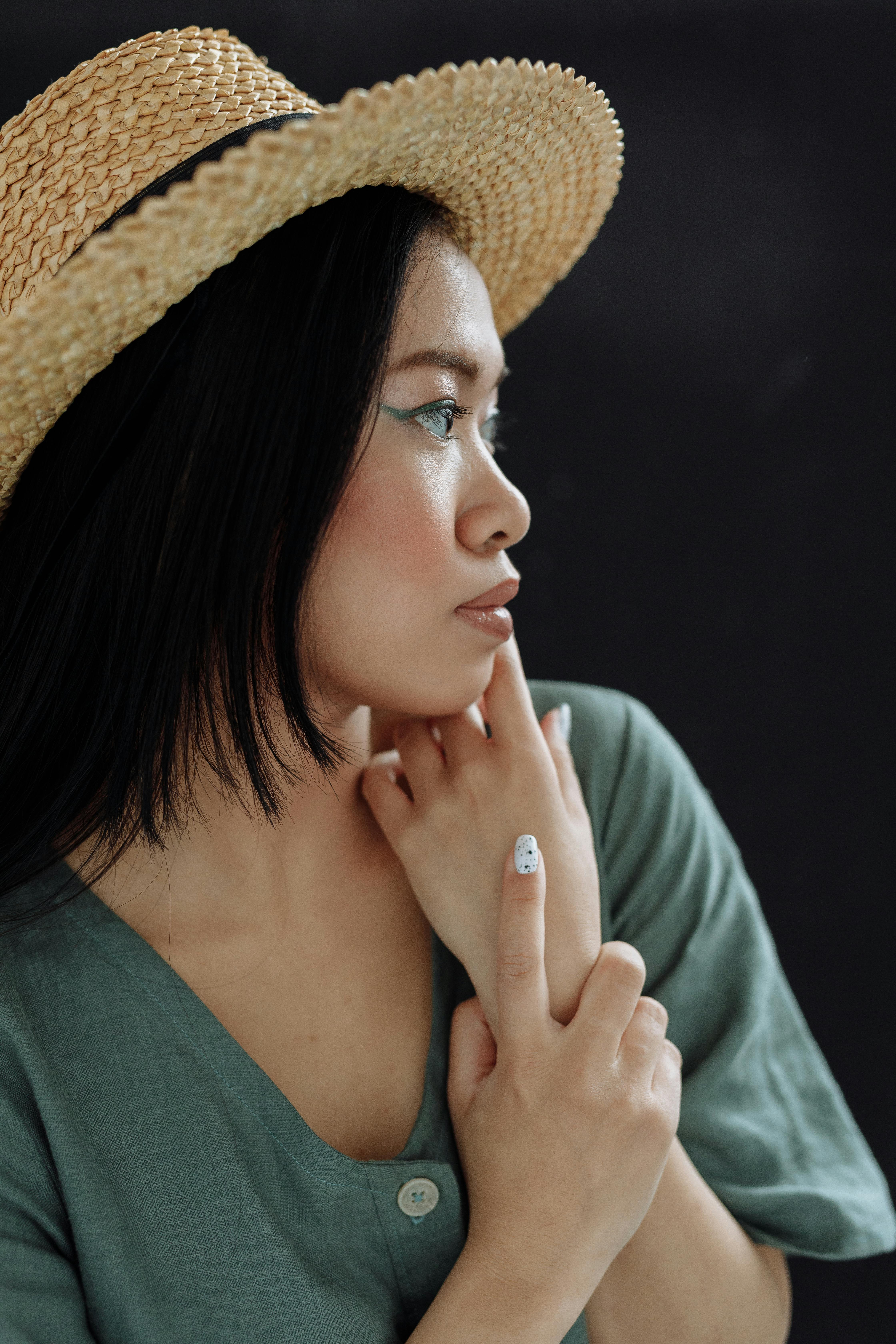 Woman in Black Leather Jacket and Pants
