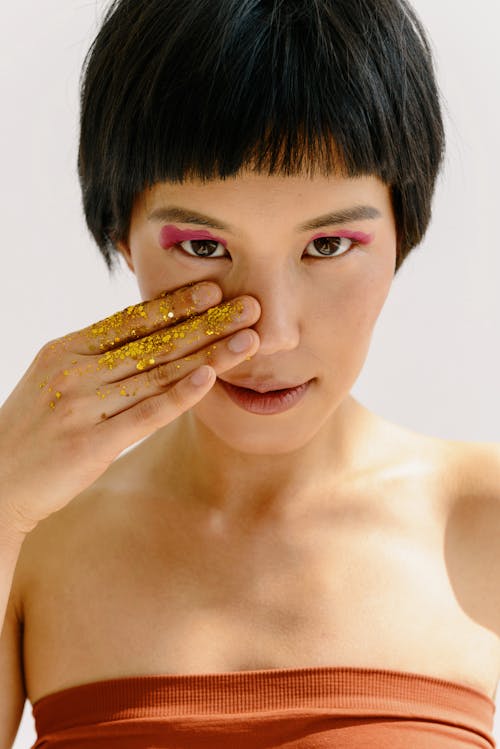 A Woman Wearing Makeup