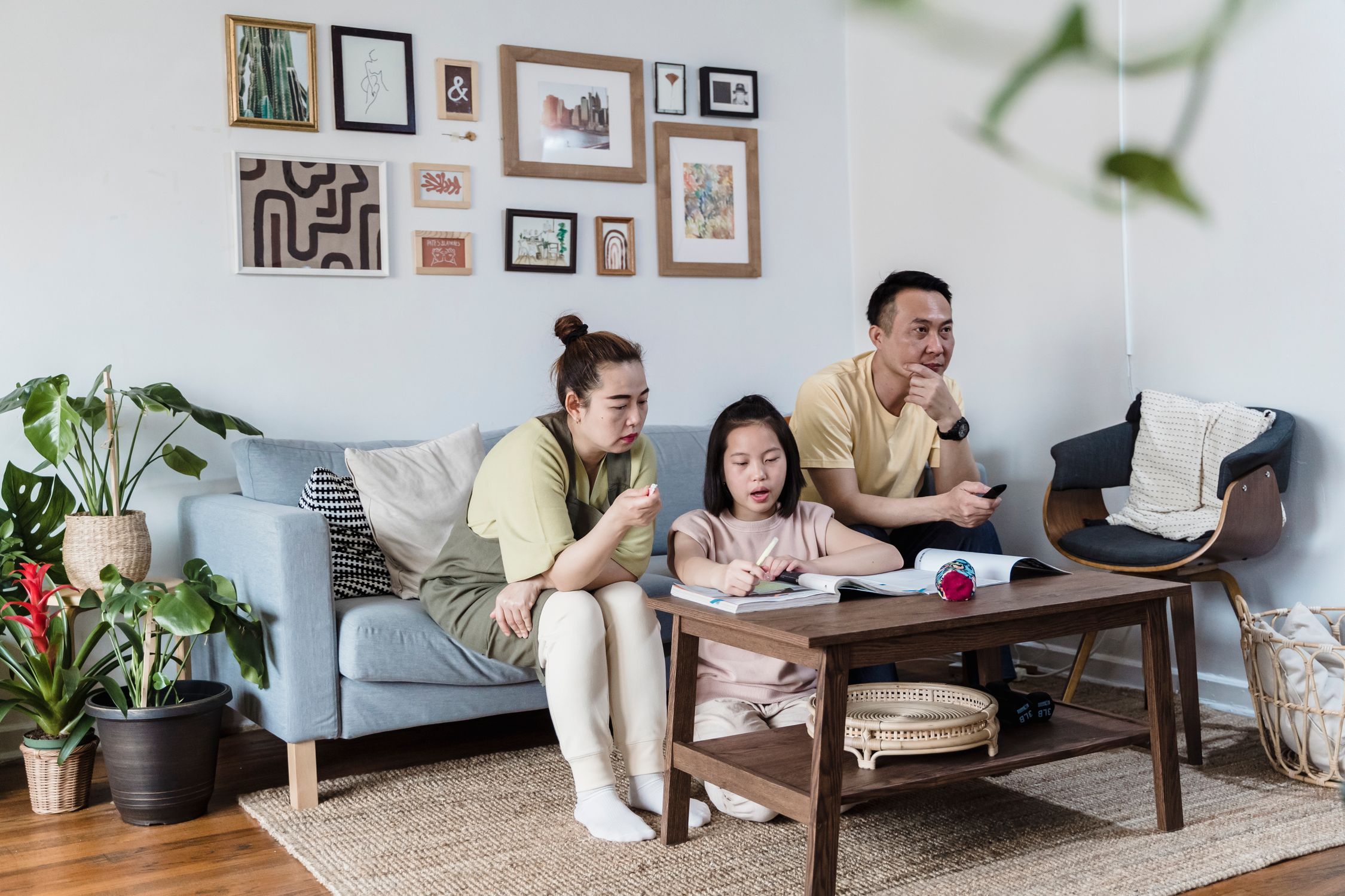A Happy Family Having Conversation Inside the Living Room · Free Stock ...