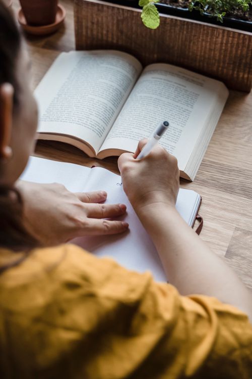 Woman Writing In Notebook Woman Writing in Notebook · Free Stock Photo