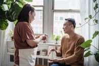 Man looking at his Partner