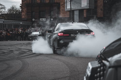 Black Sports Car on Road