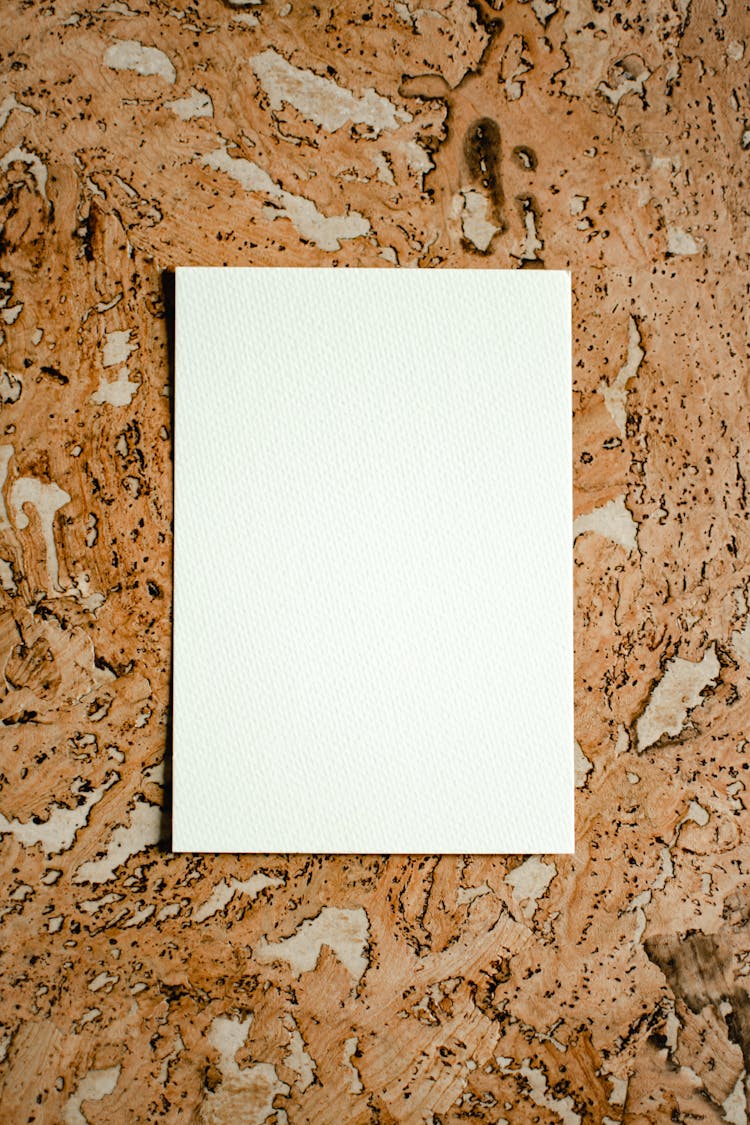 Blank White Paper On Rough Surface