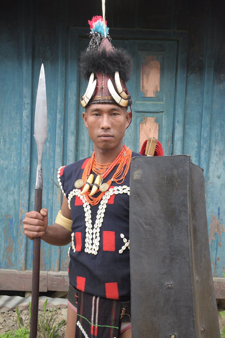 A Man Holding A Spear