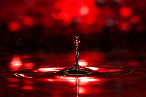 Macro Photography of a Drop of Water
