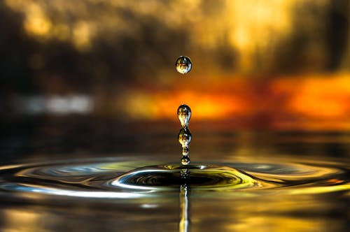 A Close-Up Shot of a Water Drop
