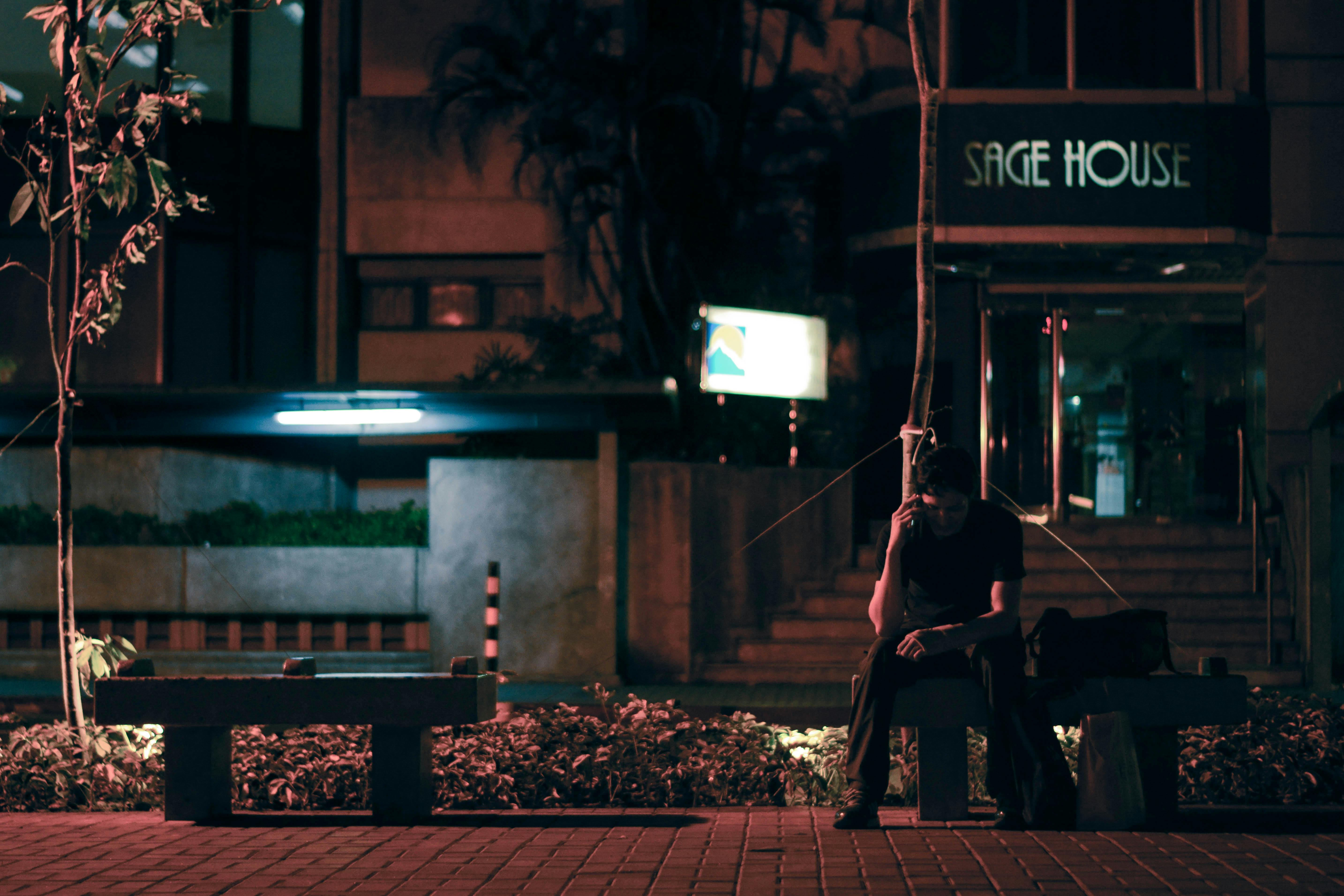 Candid photo of elderly man