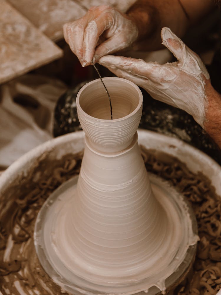 Hands Making Clay Vase