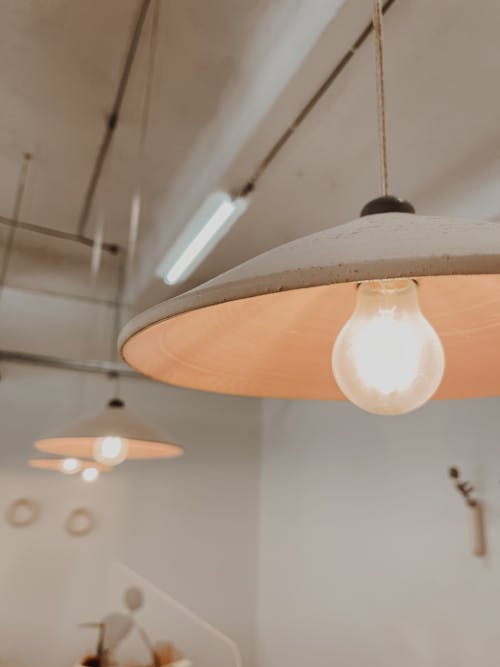 Simple Pendant Lamps Made of Clay 