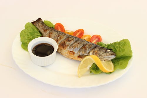 Free stock photo of fish, food meal, lemon Stock Photo