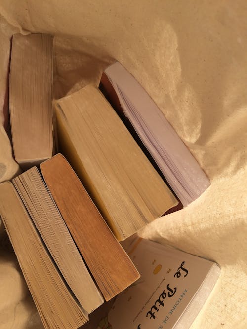 Kostnadsfri bild av böcker, overhead shot, papper