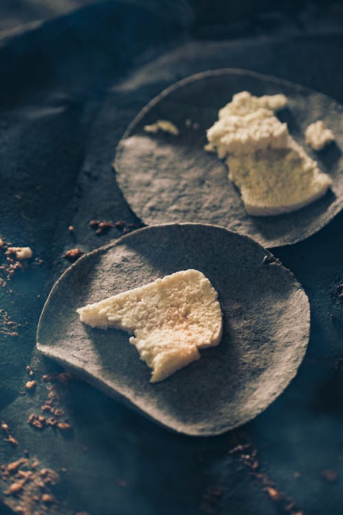 White Cheese on Plates