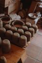 Brown Clay Pots on Brown Wooden Table