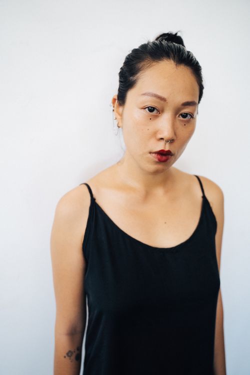Client showing her new piercing