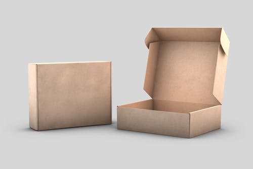 Brown Cardboard Boxes on White Surface