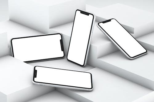 Ingyenes stockfotó eszközök, fehér képernyők, iphone témában