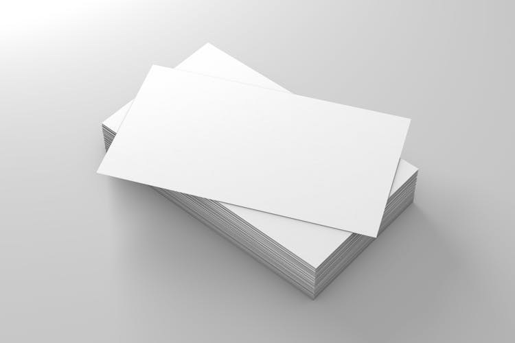 Stack Of White Cards On White Surface