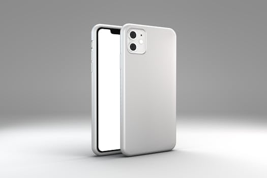 Minimalist smartphone showcasing modern design and technology.