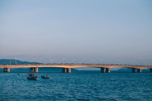 Thị Nại Bridge Under Blue Sky