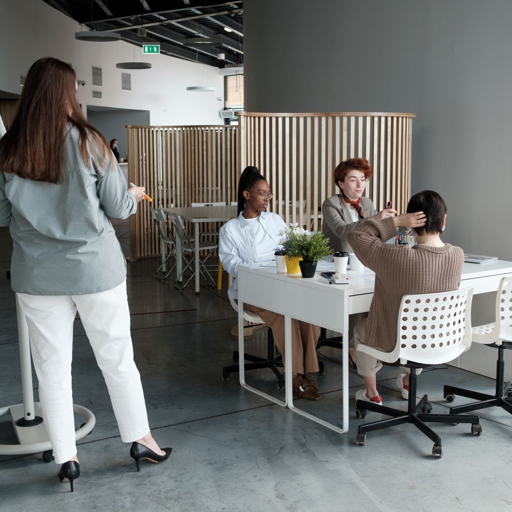 Rowde — office relocation team moving desks and equipment
