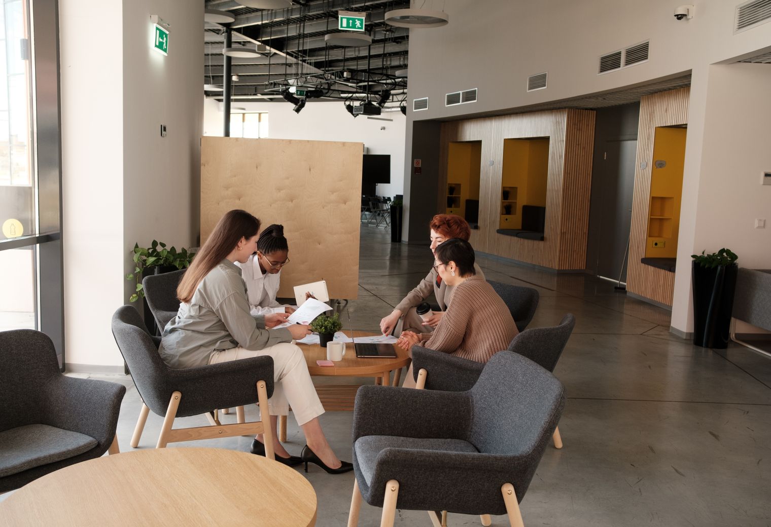 Rodmell — office relocation team moving desks and equipment