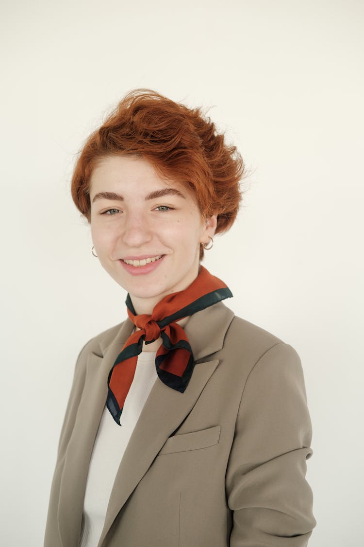 A Woman Wearing A Neckerchief 