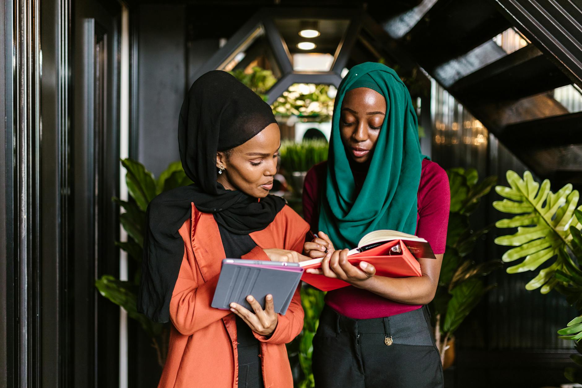 Women Holding their Books