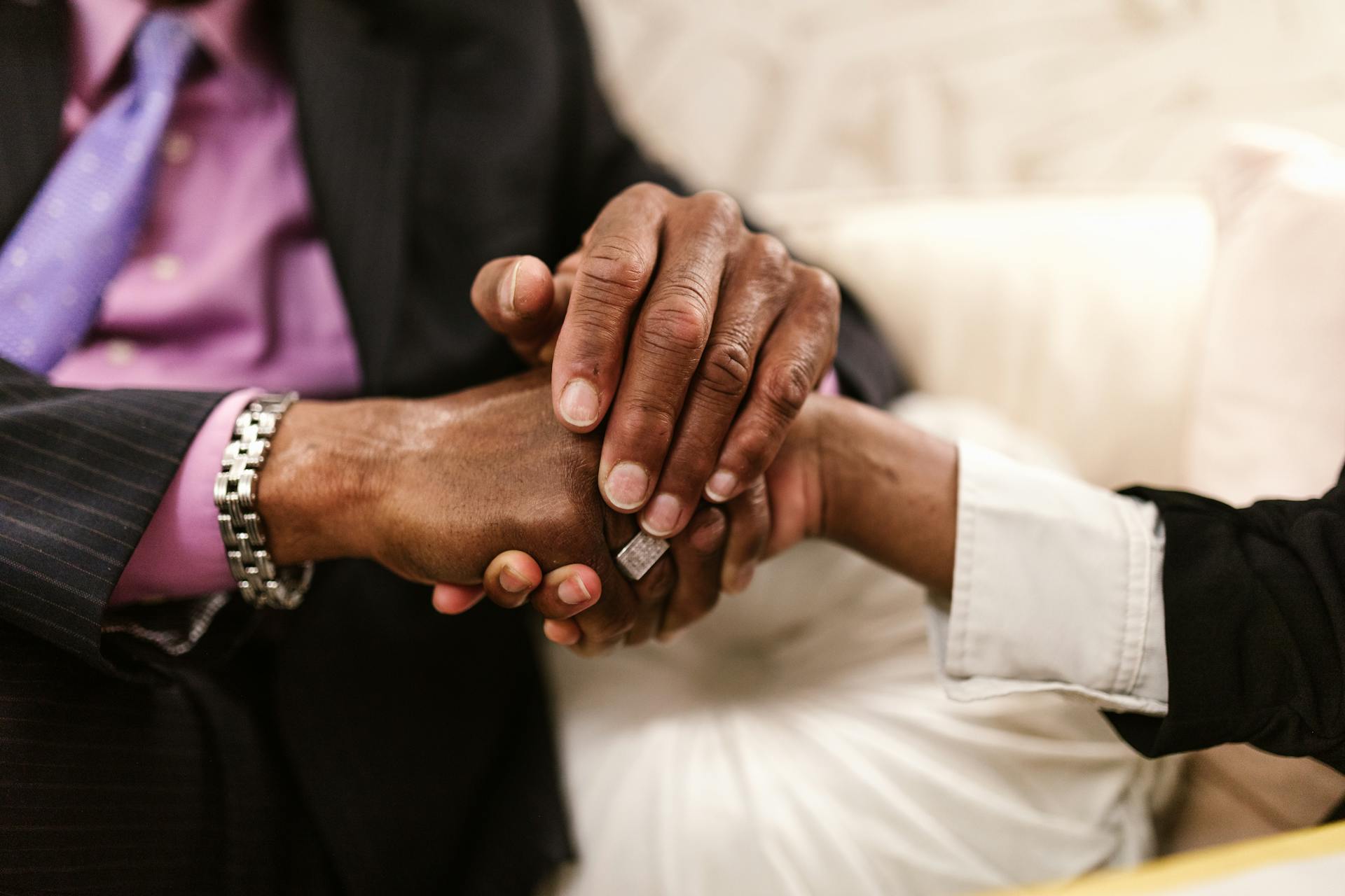 Detailed capture of a business handshake, symbolizing partnership and agreement.