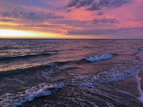 Free stock photo of beach, night, sunset