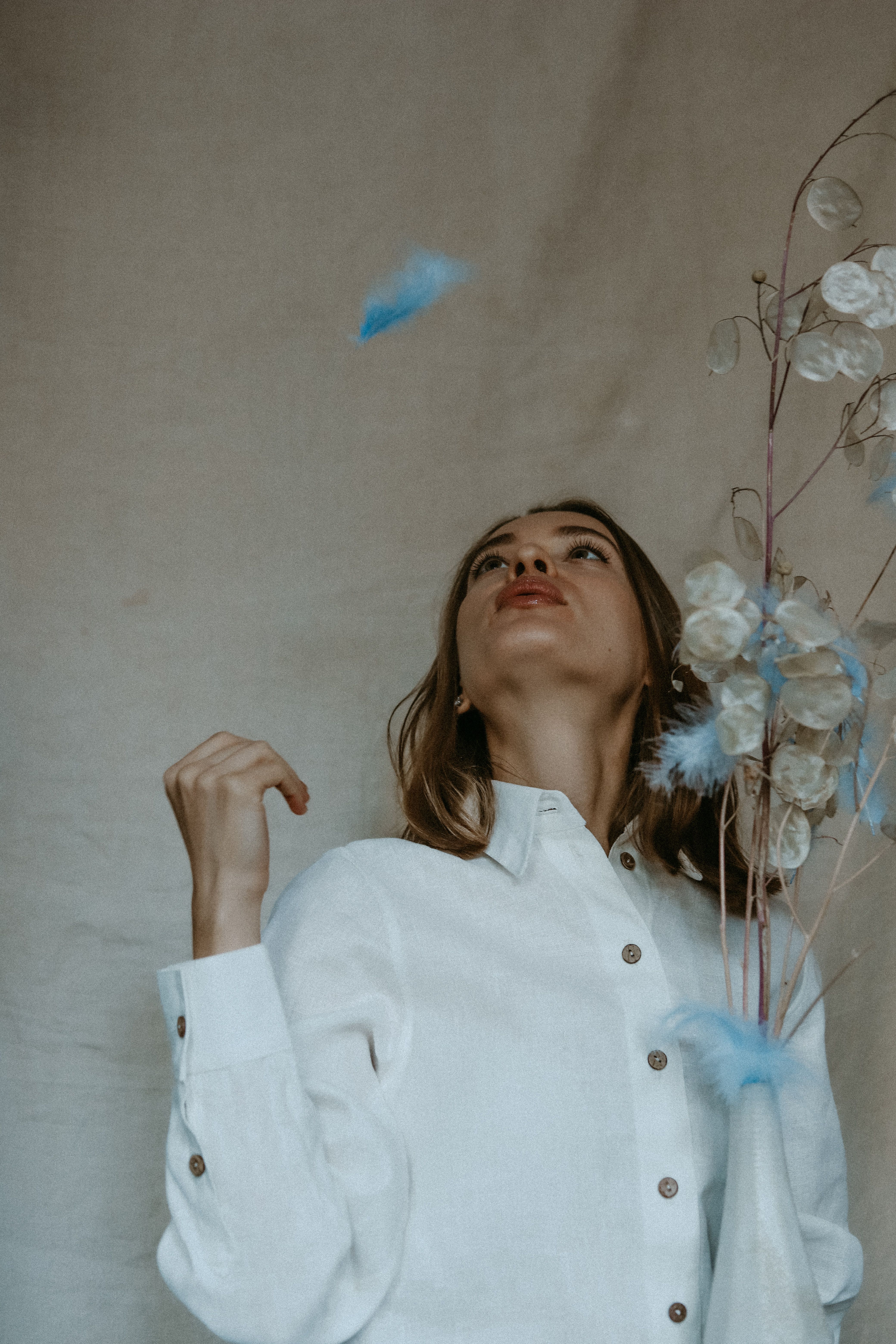 A Woman in White Long Sleeve Shirt · Free Stock Photo