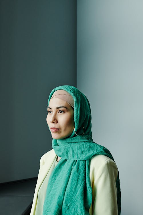 Woman Wearing Green Hijab