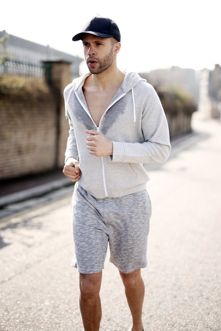 A Man Doing Jogging Exercise