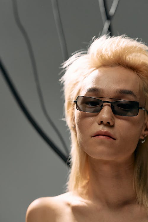 Woman Wearing Black Framed Sunglasses