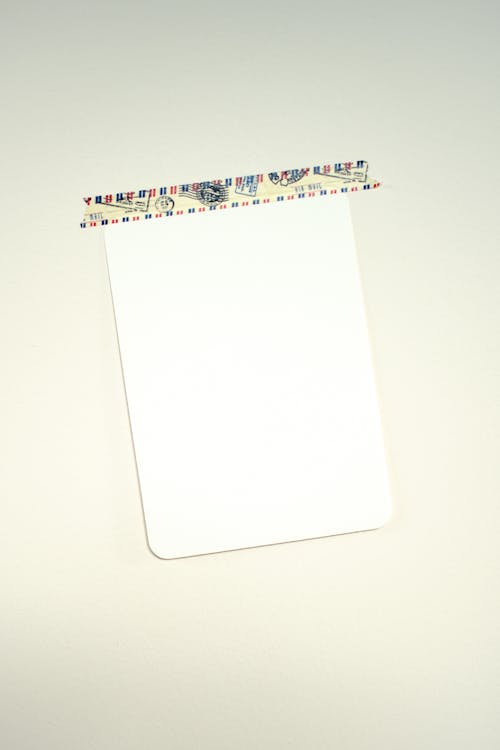 Photo of a White Blank Card