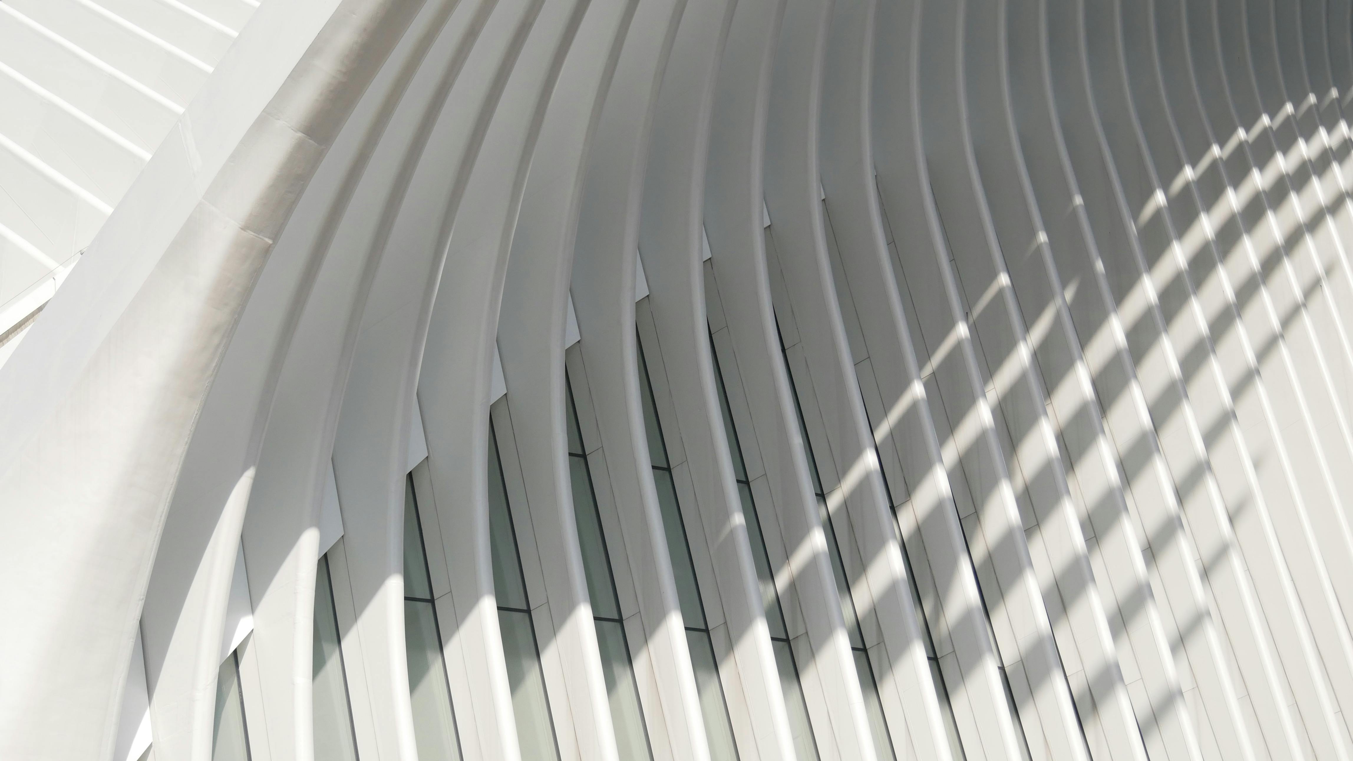 the detail in the architectural design of the world trade center transportation hub