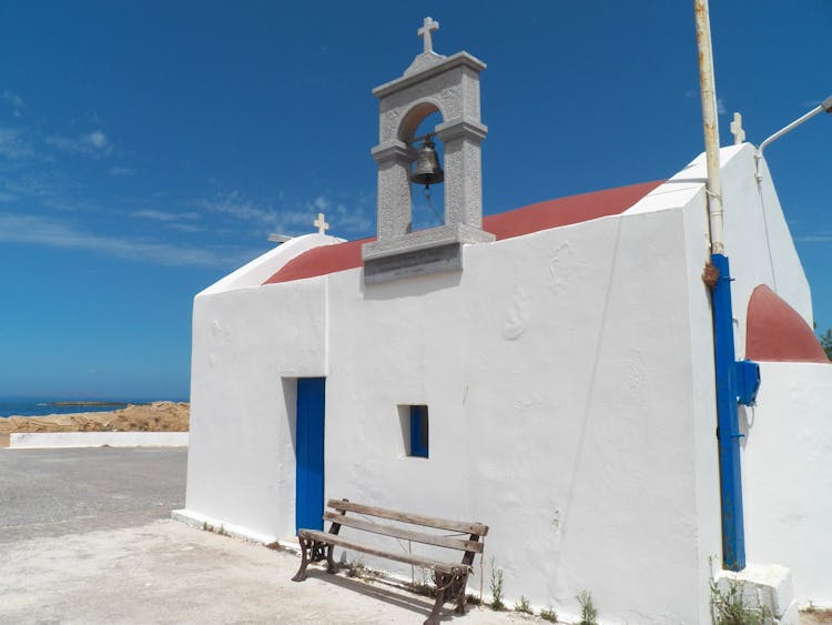 Classic Greek Church With White Exterior 