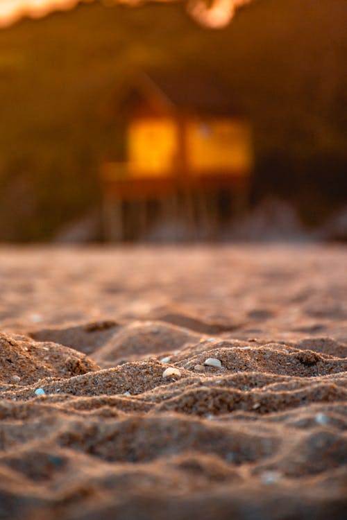 A Close-Up Shot of Sand on a Beach