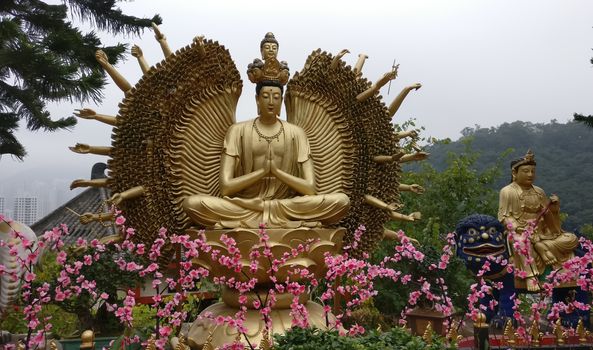 
Statues of Buddhas in the City of Ten Thousand Buddhas