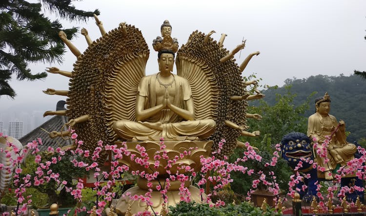 
Statues Of Buddhas In The City Of Ten Thousand Buddhas