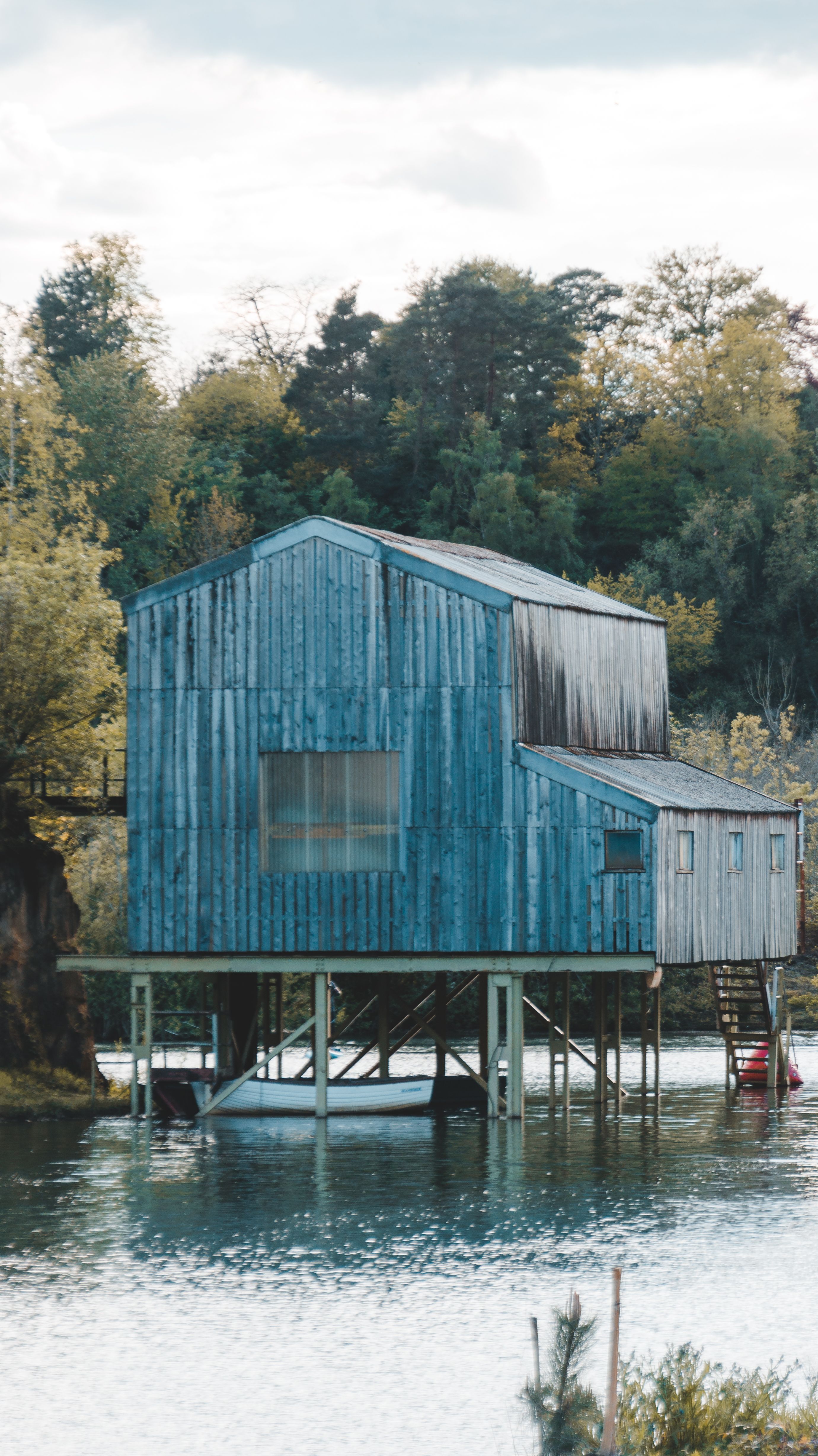 A Wooden House Built Above the Lake · Free Stock Photo