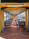 Brown and Black Train Seats