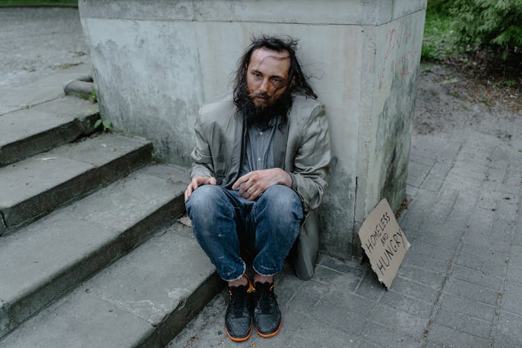 Photo Of A Homeless Man
