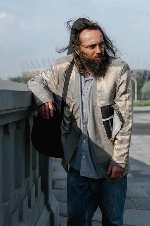 Free Tired Homeless Man  Stock Photo