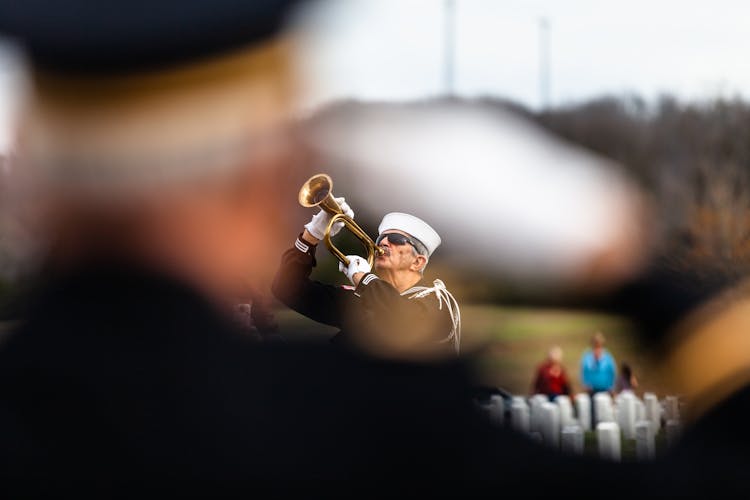 A Man Playing Trumpet