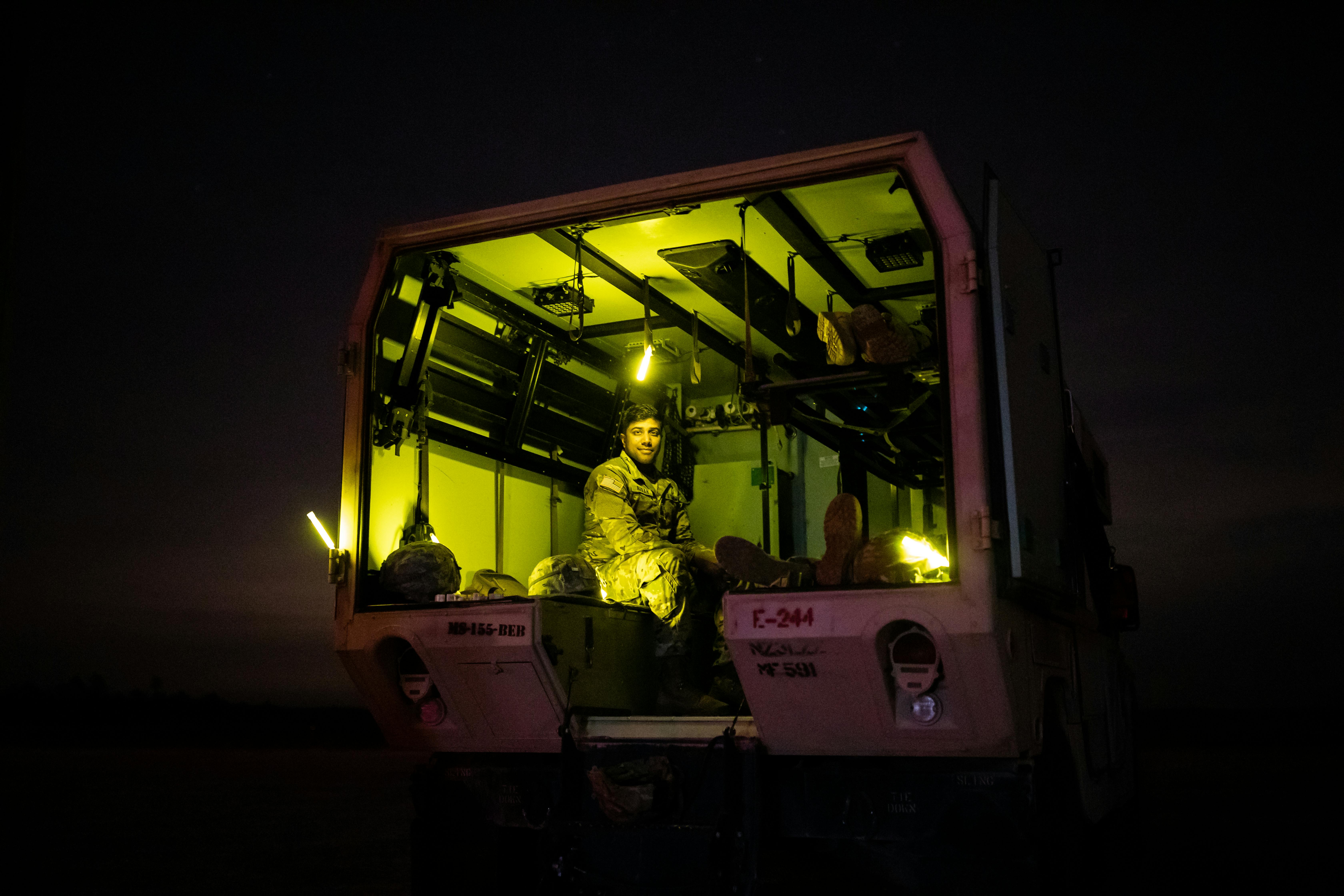 Worker Inside Heavy Equipment