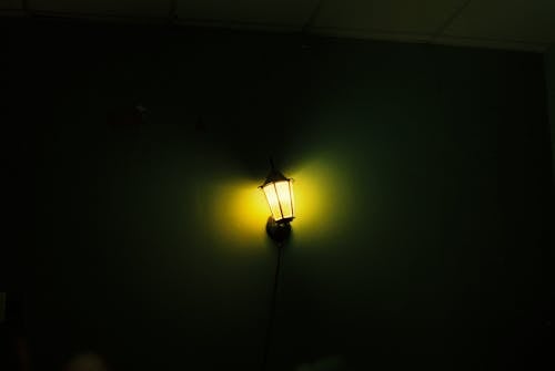 Free Street Light on a Wall Stock Photo