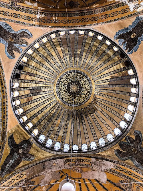 Directly Below Shot of Church Ceiling