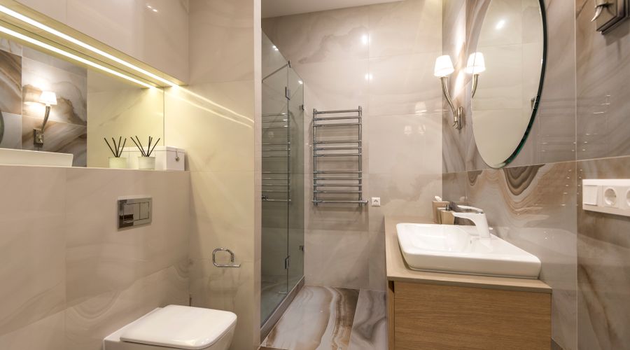 Layered bathroom lighting vanity mirror Laguna Hills