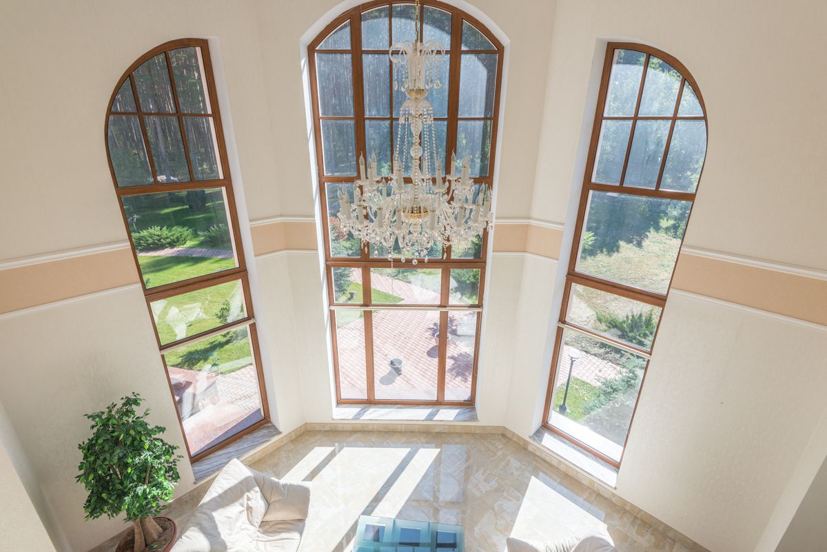 Interior with exposed structure and daylight