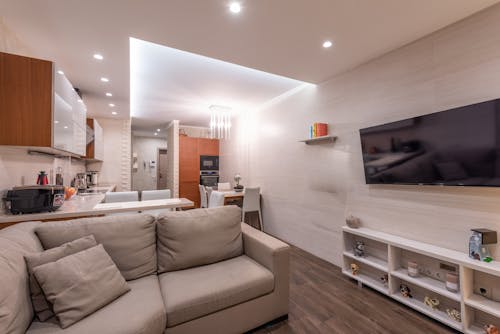 Modern Living Room and Kitchen Design